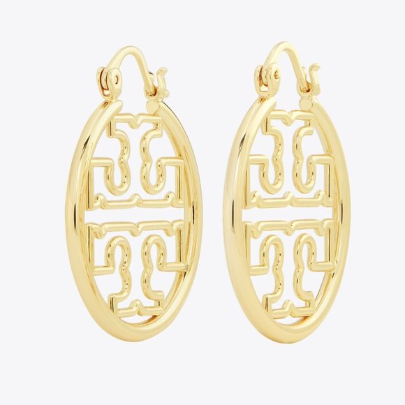 Tory Burch Miller Wire Small Hoop Earrings in Gold (Brand New with Dust Bag) - Picture 6 of 8